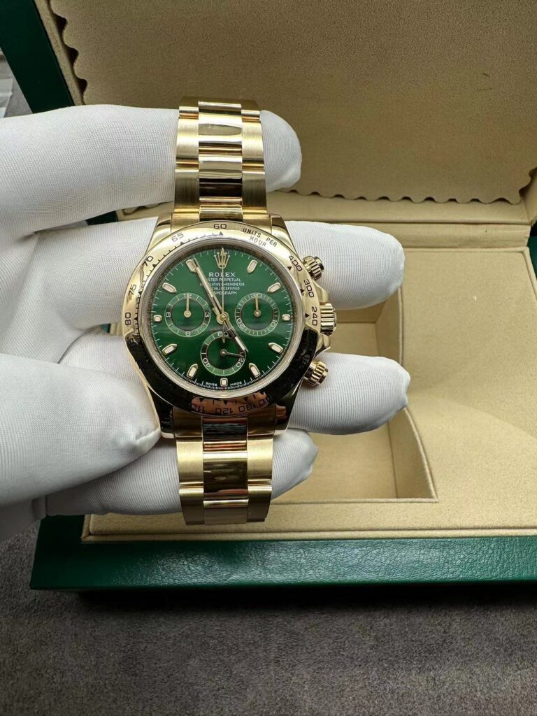 rolex cosmograph daytona gold green m116508-0013